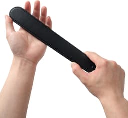 Banoch | Paddle zwart | Bolle en vlakke kant | 31 cm X 4 cm | imitatie leer | BDSM — thumbnail 1