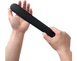 Banoch | Paddle zwart | Bolle en vlakke kant | 31 cm X 4 cm | imitatie leer | BDSM