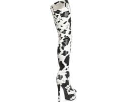 Kinky cow print laarzen grote maat (45)