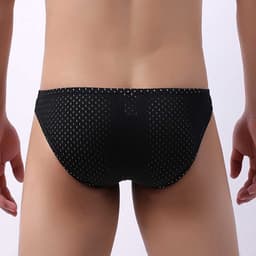 Sexy Heren Ondergoed - Penisgat - Uitdagende Lingerie - Zwart - Lage Taille - Ademend — thumbnail 4
