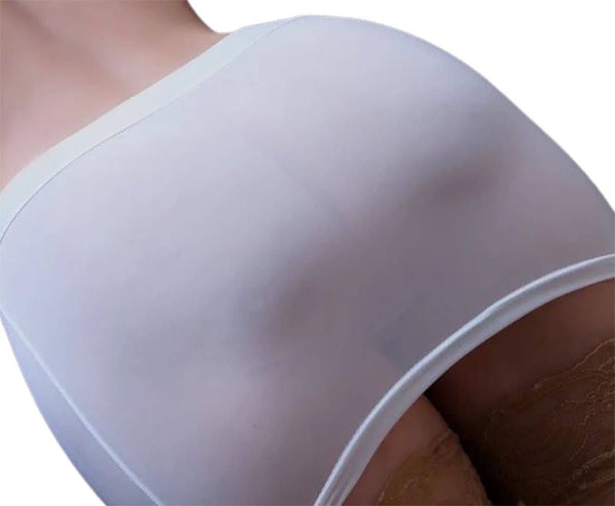 Witte doorschijnende mini rok - One size - Doorzichtig - Erotische rok - Sexy - Transparant - Elastisch — afbeelding 1