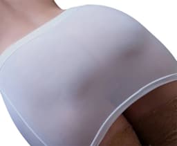 Witte doorschijnende mini rok - One size - Doorzichtig - Erotische rok - Sexy - Transparant - Elastisch — thumbnail 1