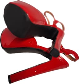 JUMEX-EROTISCHE PUPM -RED LAKLEER- HAK 16 CM-ZOOL 6CM-SIZE39 — thumbnail 3