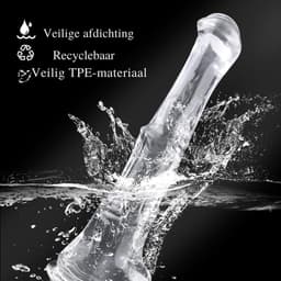 Transparante Mega Dildo - Grote Dildo - Dikke Dildo - Extreme Dildo - Anaal Groot - Reusachtige Dildo XXL - Buttplug XXXL Monster Dildo - Fantasy Dragon Dildo - Animal dildo - Anaal Groot - Zuignap — thumbnail 3