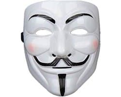 Anoniem masker-Halloween masker-Fancy masker-Halloween make-up rekwisieten-film thema masker-Halloween feestdecoratie-Halloween Party-V voor Vendetta masker-wit