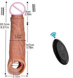 Krachtige vibrerende penis sleeve - Mouw - 10 vibratiestanden - One size - Elastisch - Extra genot voor partner - Condoom - Ejaculatie uitstellen — thumbnail 3