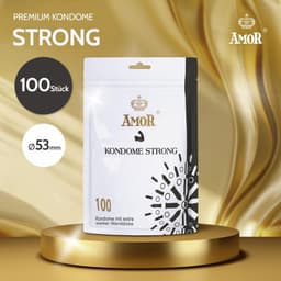 AMOR Premium Strong condooms, Extra sterke wanddikte 0,08 mm, Ø 53 mm, 100 stuks — thumbnail 2