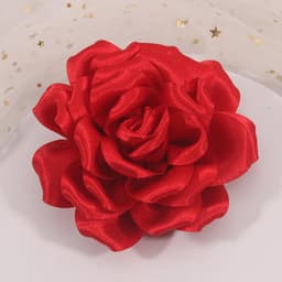 Haarsnit grote roos broche bloem hoofdbloem haarclip meisje bruiloft party accessoires rood — thumbnail 5