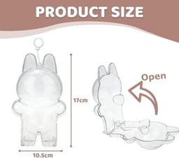 Beschermhoes Vinyl Plush Toy - Transparante PVC Tas - Duurzaam Acrylmateriaal - Eenvoudige Installatie - Optimale Bescherming - Flexibele Siliconenhouder - Vitrinekast — thumbnail 2