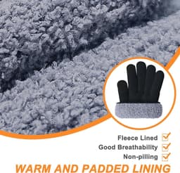 Handschoenen Mannen Wol Fleece Gevoerde Thermische Handschoenen Touch Screen Warm Gebreide Handschoenen Gift voor Running Ski Outdoor — thumbnail 2