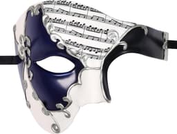 Venetiaans masker voor heren, halfmasker: retro kostuum maskerade Venetië oogmasker vintage licht aangenaam kostuum masker voor gemaskerd bal maskerade Phantom van de Opera, Kunststof — thumbnail 1
