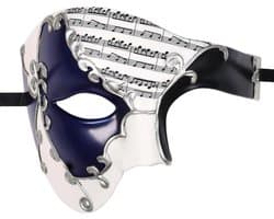 Venetiaans masker voor heren, halfmasker: retro kostuum maskerade Venetië oogmasker vintage licht aangenaam kostuum masker voor gemaskerd bal maskerade Phantom van de Opera, Kunststof