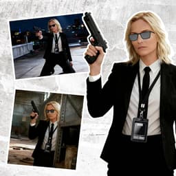 Agent Costume Accessory Set, Men in Black Fancy Dress Including Black Sunglasses, Tie, Earphone, ID Card & Card Holder - ShopVlot — thumbnail 3