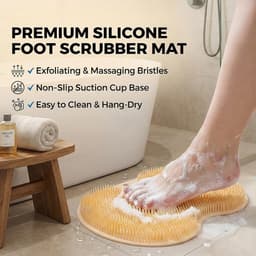 Foot Cleaner - 3D Massage Foot Mat with 75 Suction Cups, Easy Cleaning without Bending, Soft TPR Brushes, Relief of - ShopVlot — thumbnail 5