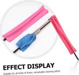 Fluit Reinigingsset - Instrument Onderhoud - Muziek Instrument Verzorging - Zachte Vezel Bescherming - 29.3 cm - Roze — thumbnail 4