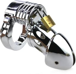 Lustytoys - Verstelbare Peniskooi - Kuisheidskooi voor Mannen - Chastity Cage for Men - Metalen kuisheidskooi - Penis Kooi voor Mannen - Extreme pikkooi — thumbnail 4