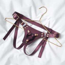 Strap-On-Me - Strap-on Harnas Generous - PU Leer - Aubergine Paars — thumbnail 5