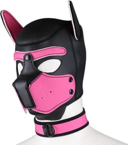 Banoch - Lindo Perrito Rosa Neoprene - honden masker puppy play roze neopreen — thumbnail 6