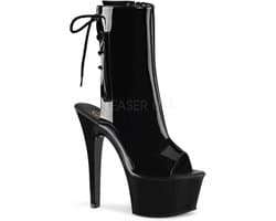 Pleaser - ASPIRE-1018 Plateau Laarzen, Paaldans schoenen - Paaldans schoenen - 42 Shoes - Zwart