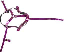 Bad Kitty – Bondage Hoofd Harnas Sprankelend met Gouden Klinknagels - Roze — thumbnail 3