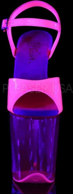 Pleaser - FLAMINGO-809UVT Sandaal met enkelband, Paaldans schoenen - Paaldans schoenen - 39 Shoes - Roze — thumbnail 2