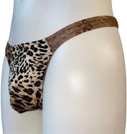 LekkerStout Heren Luipaard String - Kant - Bruin - Sexy Herenlingerie | XL | ( LS261 ) — thumbnail 2