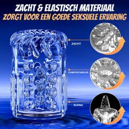 Pijpmachine Sex - 7 Standjes - Penis Vergroter - Zuigmachine - Voor Mannen - Blowjob Simulator - Penispomp - Elektrisch - Transparant - Met App Besturing - Discreet verzonden — thumbnail 3