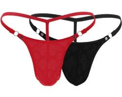Sexy Mannen Mankini G-String en String Slips Set - Elastische Lingerie