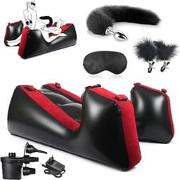 Deluxe Opblaasbare Seksbank met Erotisch Kussen & Accessoireset – Comfortabele Positiehulp voor Stellen – Discrete Verpakking — thumbnail 5