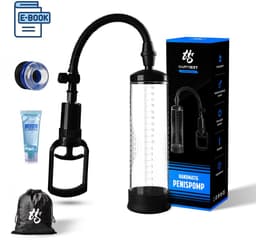 HappySexy Penispomp Met Grippomp – Penispompen Penisvergroter – Penis Pomp Erectie Vergroter Incl Gratis Glijmiddel Cockring en Penisring – Vacuumpomp Erectiepomp Masturbator — thumbnail 1