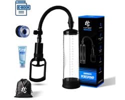 HappySexy Penispomp Met Grippomp – Penispompen Penisvergroter – Penis Pomp Erectie Vergroter Incl Gratis Glijmiddel Cockring en Penisring – Vacuumpomp Erectiepomp Masturbator