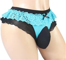 Heerlijke Pouch Panties voor Mannen - Sexy Kant Tanga en Hipster Ondergoed — thumbnail 2