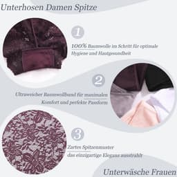 Set van 5 sexy boxershorts voor dames - ademdend, katoenen stretch shorty ondergoed in S-XXL — thumbnail 2