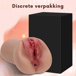 Flashlight Sex Toy - Pocket Pussy - 650g - Vaginaal - Anaal - Masturbator voor Man - Beige - Siliconen - Discreet Verzonden — thumbnail 4