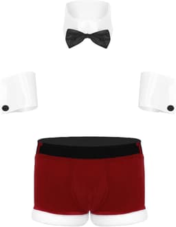 Heren Sexy Kerst Lingerie Set String Boxershort Kerstman Kostuum — thumbnail 5