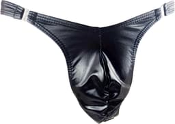 BamBella ® - String - Maat S/M Zwart SM kleding BDSM met rits erotische heren kleding ondergoed lingerie onderbroek zwart — thumbnail 3