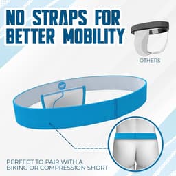 RM Real Men Boxer Brief Nylon Pouch - Jockstrap voor Heren, 4-delig Pakket (Wit, Zwart, Grijs, Cyaan) — thumbnail 5