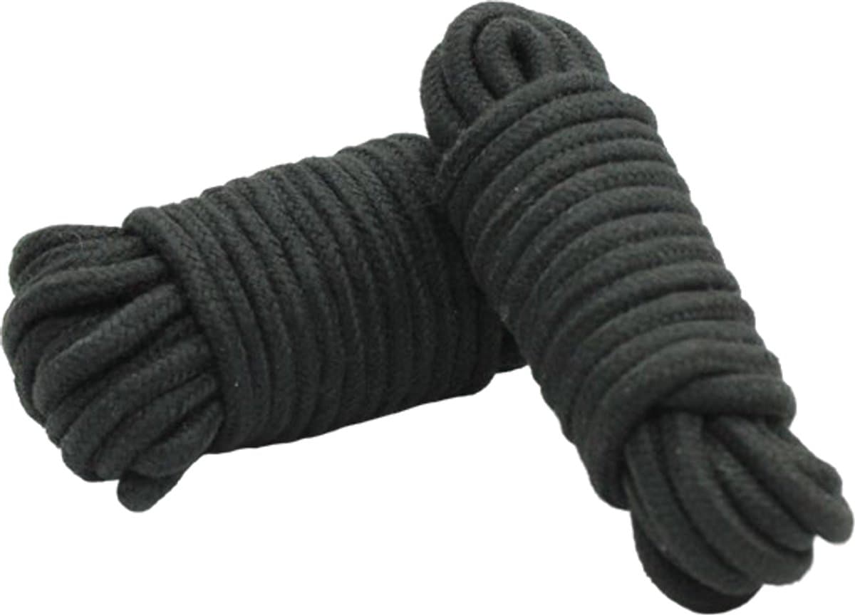 Bondage touw 2 X 2 Meter - 4 meter totaal - BDSM - Zwart - Stevig — afbeelding 1