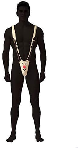 Humoristisch kerstcadeau - Rendier Mankini Stringondergoed voor Heren met Belletjes - Ideaal voor Valentijnsdag en Grappige Cadeaus — thumbnail 2