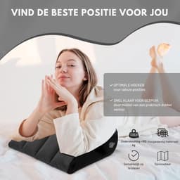 Sex Kussen - Opblaasbaar - Wigvormig - Driehoekig Kussen - Multifunctioneel Kussen - Seks Standjes - Erotische Ondersteuning - Seks Meubel - Seks Kussen - PVC-flock Materiaal - Zwart - Discreet Verzonden — thumbnail 5