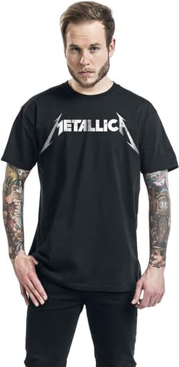 Metallica Textured Logo T-shirt - Zwart - 100% Katoen - Officieel Merchandise — thumbnail 4