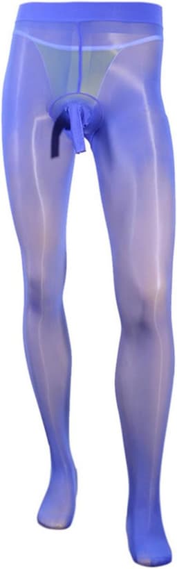 Sexy transparante glanzende panty voor heren met zak en penishoes, erotisch ondergoed — thumbnail 5