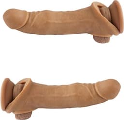 TRY. Penis Sleeve XL™ - Penis Sleeve - 19.5 cm - Penisverlenger - Penis Extender - Bruin — thumbnail 5