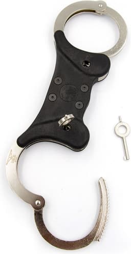 Mister B Cuffs Double Lock Rigid Steel Politiehandboeien — thumbnail 2