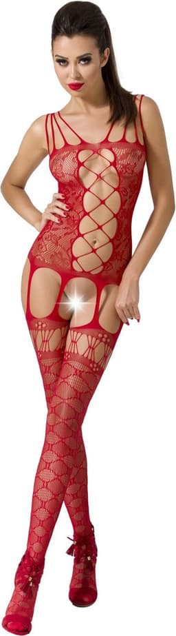 PASSION WOMAN BODYSTOCKINGS | Passion Woman Bs054 Bodystocking Red One Size — thumbnail 5