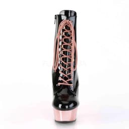 Pleaser Enkellaars -39 Shoes- DELIGHT-1020 Zwart/Roze — thumbnail 2