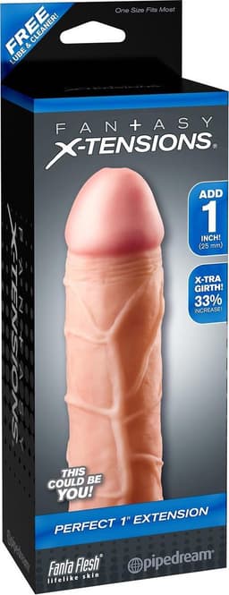 Fantasy X-tensions - Realistische penissleeve - Huidkleur - Altijd Garantie — thumbnail 3