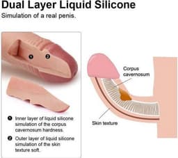 levensechte dubbel gelaagde dildo - realistisch- met zuignap - 22 cm — thumbnail 11