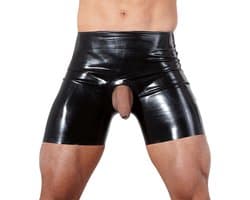 Mannen Latex Broek zwart S