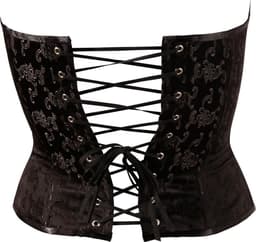 Cottellli Collection –  Korset met Verwijderbare Bretels en Vetersluiting Seductief Variant – Maat M - Zwart — thumbnail 4